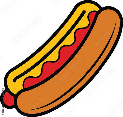 hot dog vector illustration