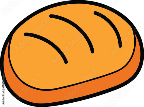 bread loaf vector clipart illustration