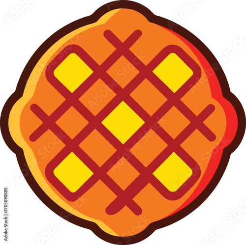 waffle vector clipart white background