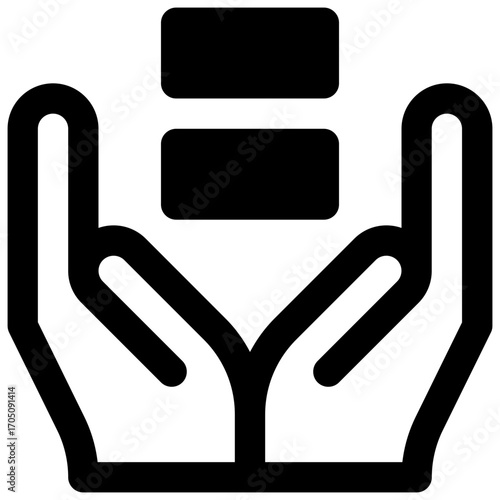 Equality. Outlined stroke vector icon with black-filled details.