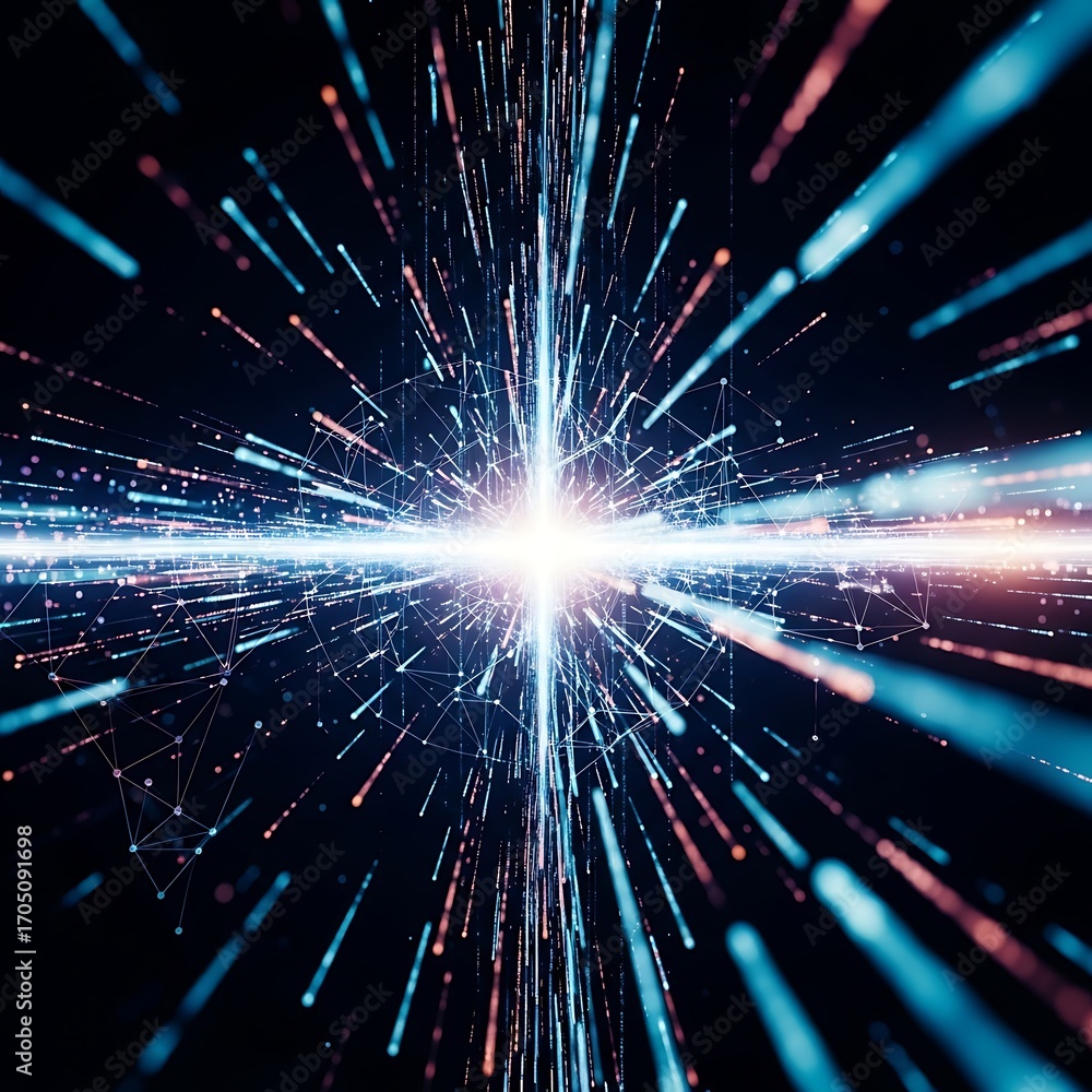 Naklejka premium Abstract Radiating Energy Burst.