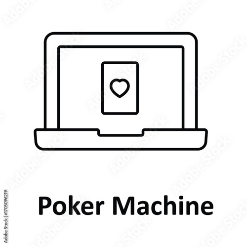 Poker Machine Vector icon which can easily modify or edit