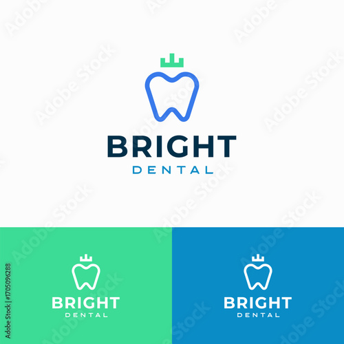 Modern dental logo designs. Abstract tooth icons