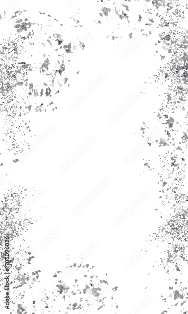 Obraz premium Silver foil frame, flakes of silver flakes shimmer, silver splash,silver foil on vertical png transparent background. Premium design,wedding,vip cover template,grand opening.