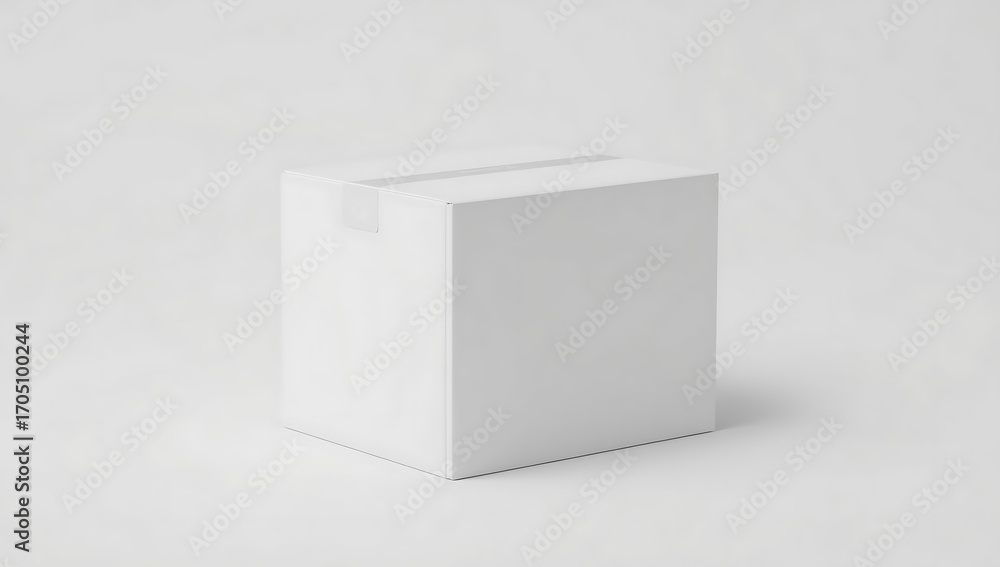 Naklejka premium Blank White Cube Box Mockup