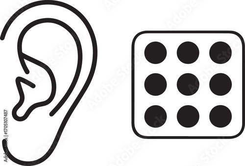 Acupuncture and Ear: An artistic representation of acupuncture techniques focuses on ear, suggesting a holistic approach to health and wellness.