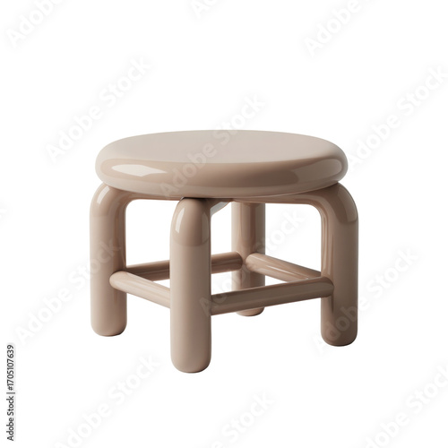 3d rendered illustration of a wooden stool isolated on transparent background