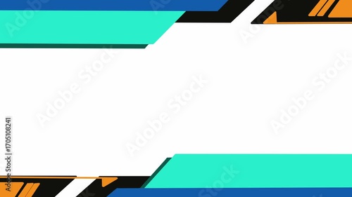 Modern Colorful Geometric Frame Animation for Text or Logo.