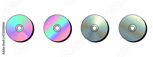 Y2K Aesthetic CDs Pack, Holographic CDs, Iridescent Discs Set