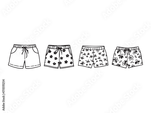 Swim trunks stylish designs for beachwear
