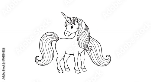 Cute unicorn illustration