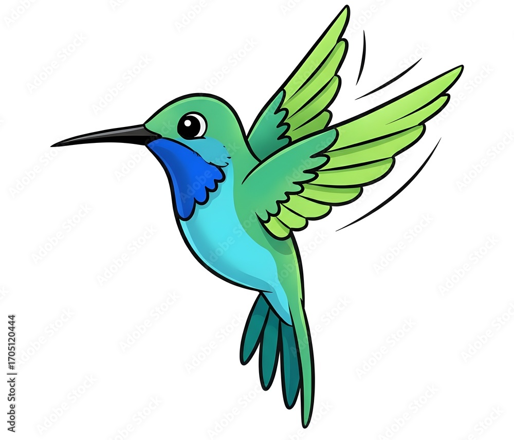 Fototapeta premium hummingbird vector illustration white background