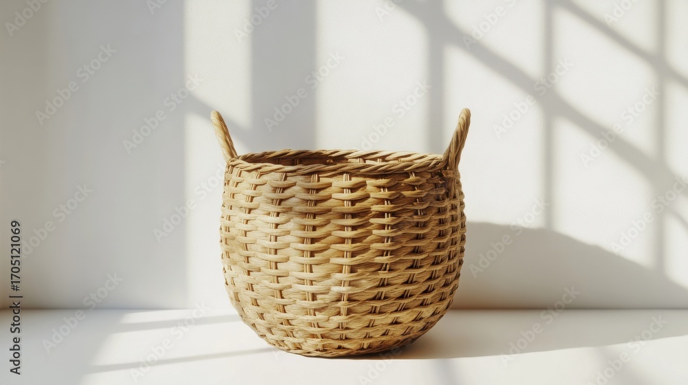 Fototapeta premium handmade wicker basket, picnic basket