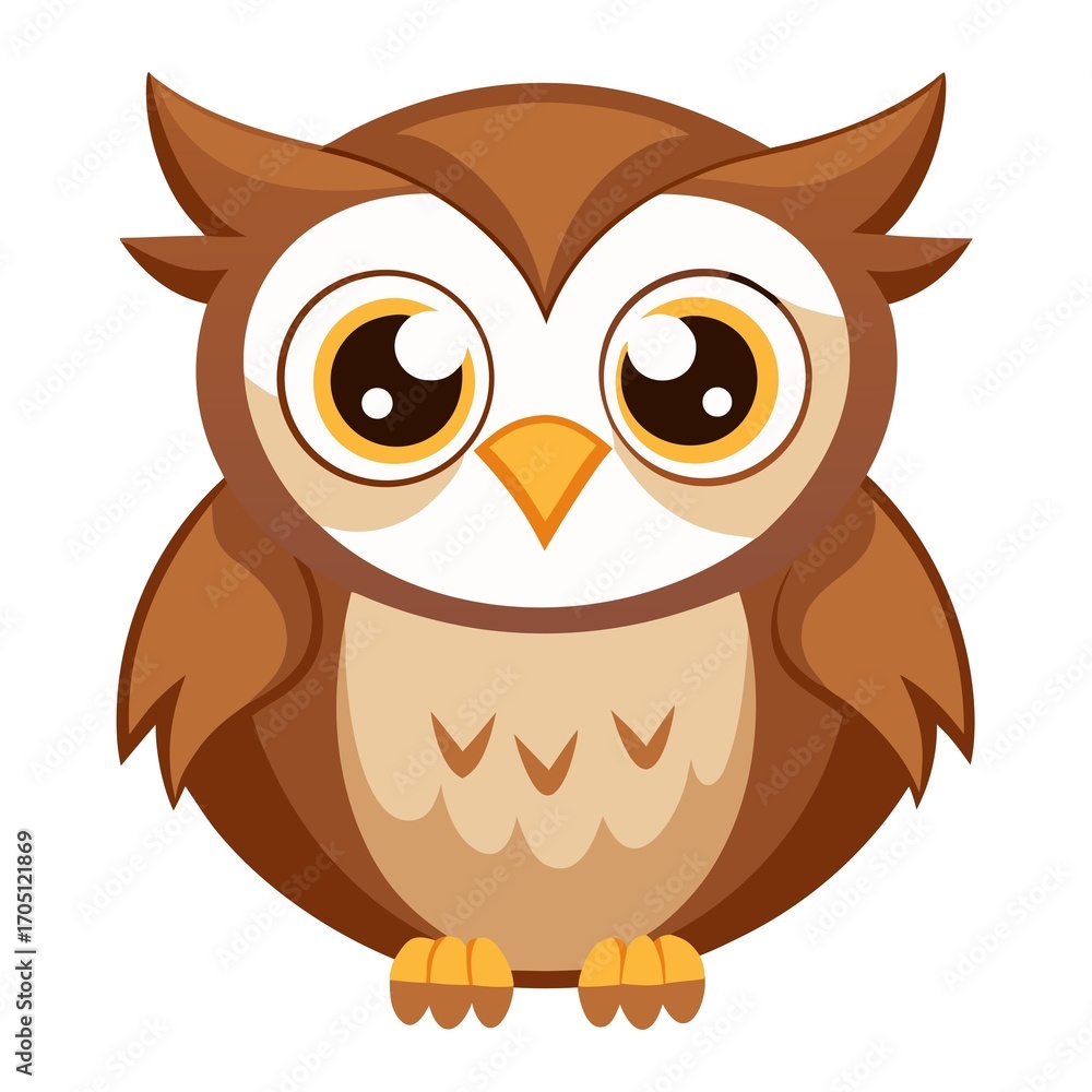 Naklejka premium owl on transparent background