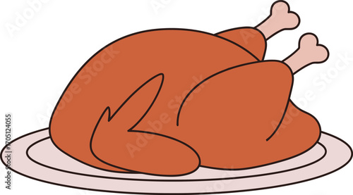 Delicious roasted turkey ready for a festive holiday meal