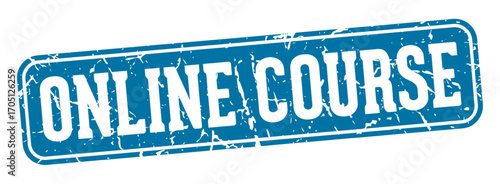 online course rectangular sign. online course stamp