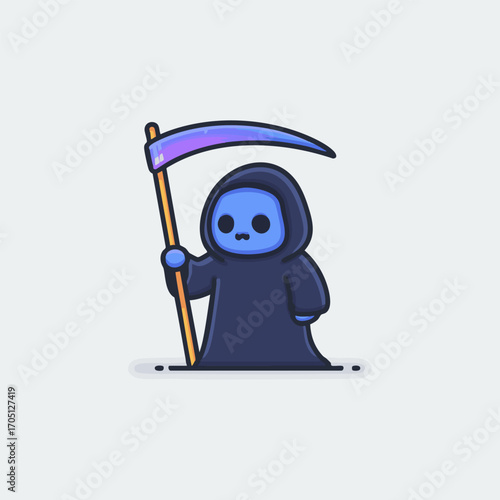 Creepy Grim Reaper Vector Design