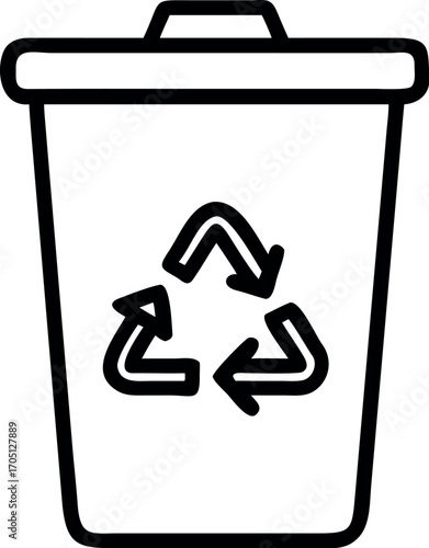 Vector art of recycle bin