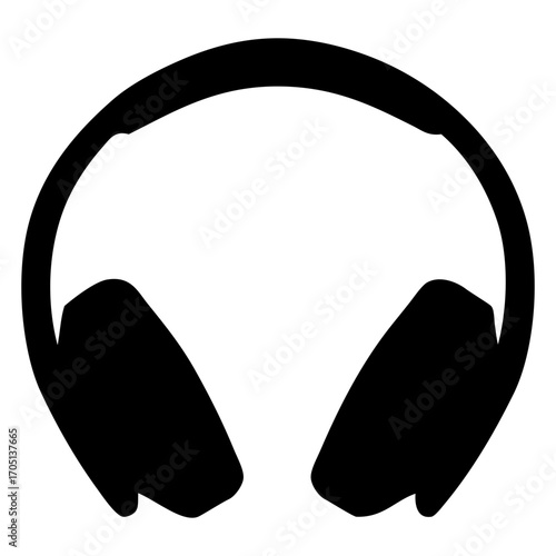 Icono silueta de auriculares