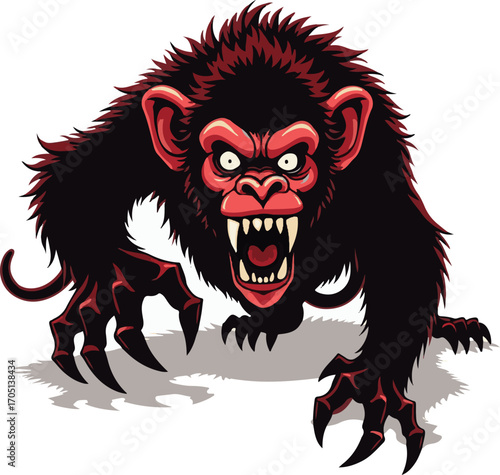 monkey zombie face 100% editable file 