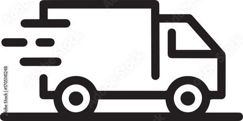 fast delivery truck icon for shipping and logistics