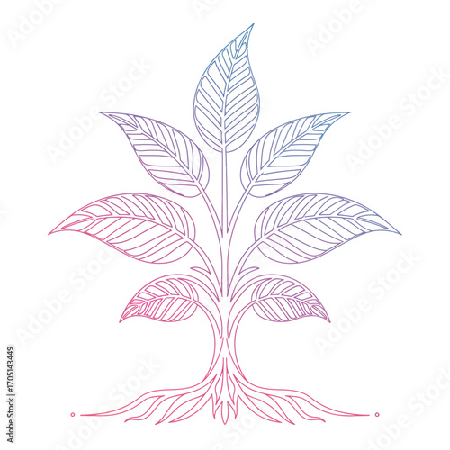 Sustainable Growth Vector Illustration: Nurturing a Foundation for Environmental Progress and Vitality