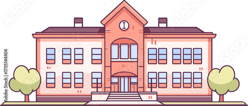 학교 건물 일러스트