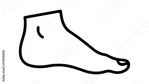 Foot outline with transparent background