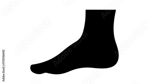 Foot silhouette with transparent background