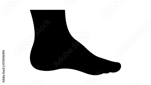 Foot silhouette with transparent background