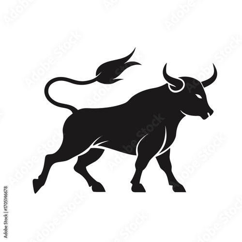 bull silhouette vector