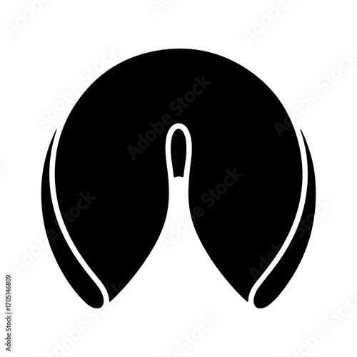 Fortune cookie with transparent background