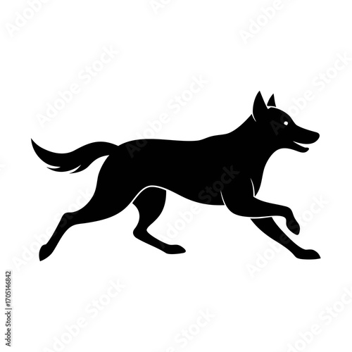 black dog silhouette