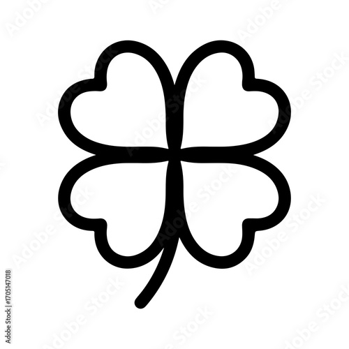 Four leaf clover with transparent background