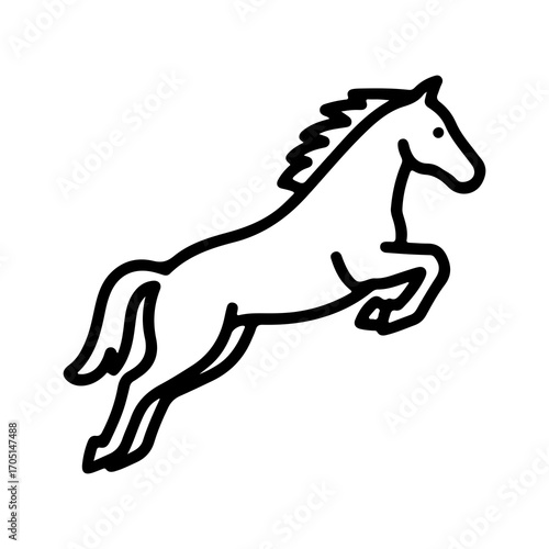 Galloping horse with transparent background