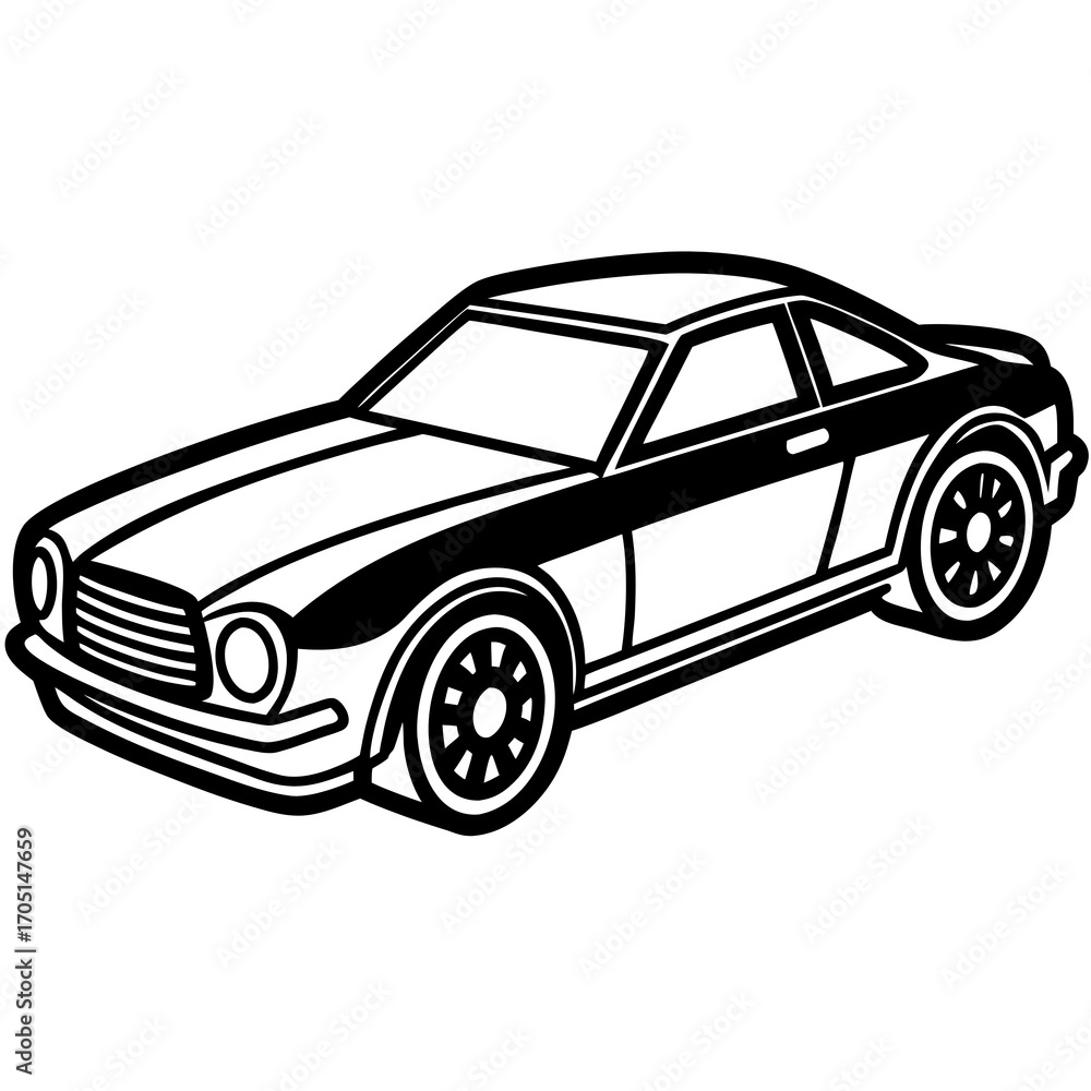 Fototapeta premium black sports car