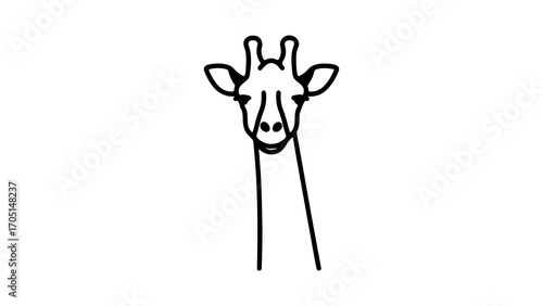 Wallpaper Mural Giraffe head outline with transparent background Torontodigital.ca