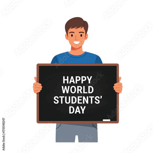 Celebrating Students with a Happy World Students Day Sign