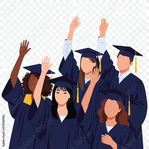 Celebrating Graduation with Cap and Gown Attire