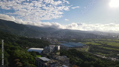 Clear Sky Over Taiwan Cityscape and Nature