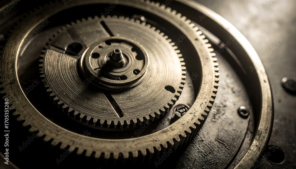 Obraz premium Close-up of intricate gears