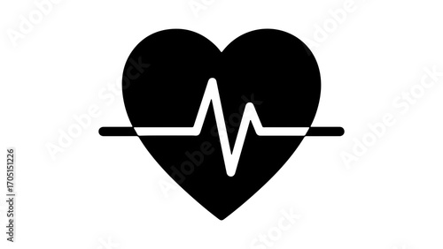 Heartbeat icon with transparent background