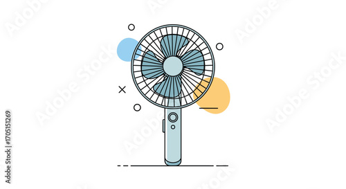 This is a stylish and modern electric fan with adjustable speeds for personal comfort.