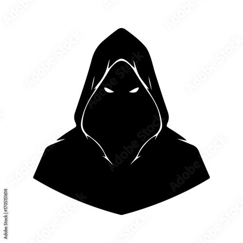 Hooded figure with transparent background