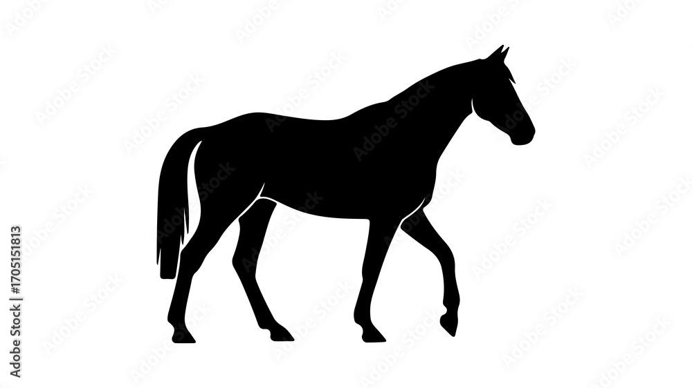 Fototapeta premium Horse silhouette with transparent background