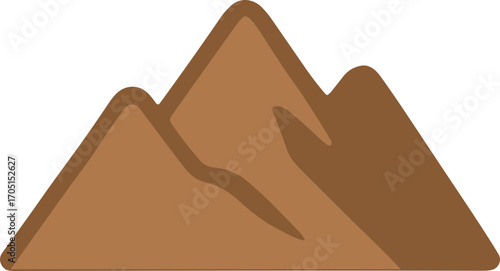 Flat Design Mountain Range Graphic Element Landscape Nature Icon