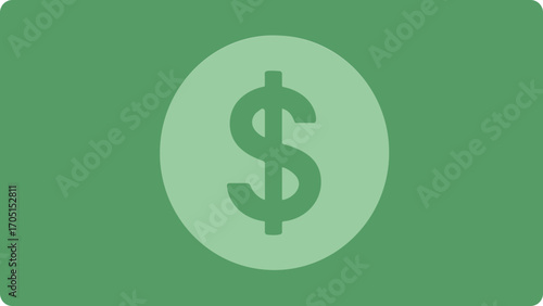 Simple Flat Dollar Sign Currency Finance and Economy Illustration
