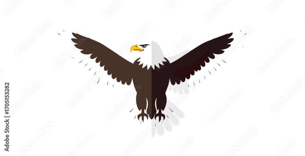 Obraz premium Bald eagle in flight