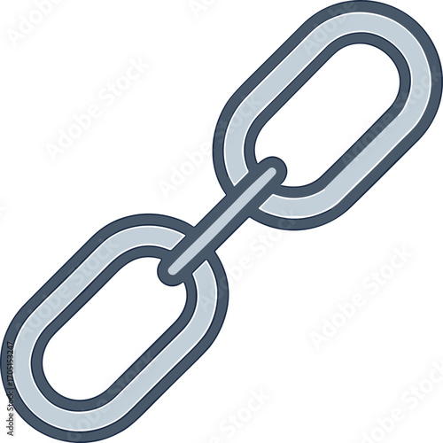 Simple Outline Link Graphic Element Design Isolated for Web