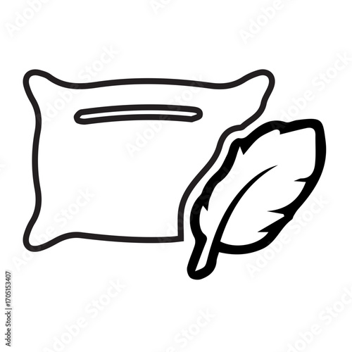 Pillow and Feather Icon